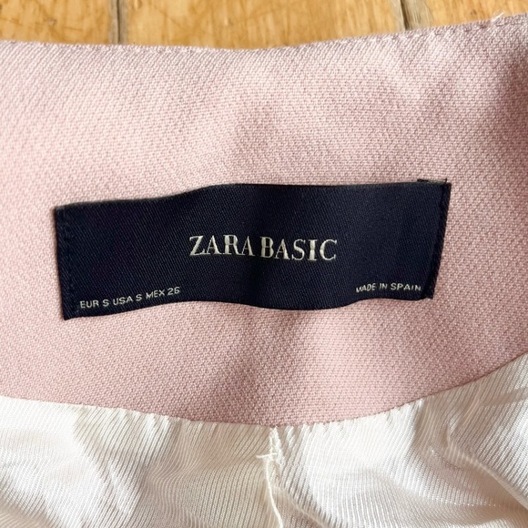 Zara Blush Pink Ruffle Sleeve Blazer Size Small - Picture 6 of 8